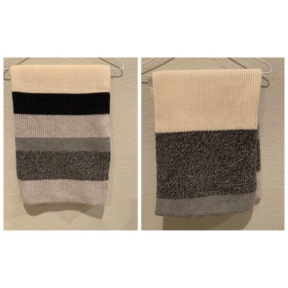 Halogen Knit Cashmere Scarf GRAY combo (O/S) - Picture 3 of 3